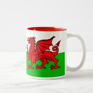 Welsh Flag Zweifarbige Tasse