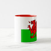 Welsh Flag Zweifarbige Tasse (Mittel)
