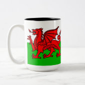 Welsh Flag Zweifarbige Tasse (Links)