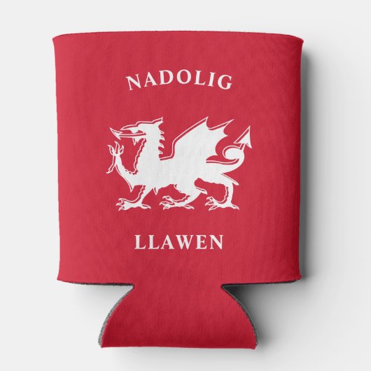 Welsh frohe Weihnachten Simple Celtic Nadolig Llaw Dosenkühler (Rückseite)