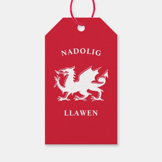 Welsh frohe Weihnachten Simple Celtic Nadolig Llaw Geschenkanhänger (Vorderseite)