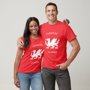 Welsh frohe Weihnachten Simple Celtic Nadolig Llaw T-Shirt