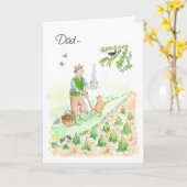 Welsh Greeting Birthday Card for a Man: Gardening Karte (Gelbe Blume)