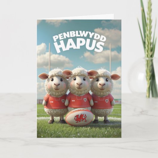 Welsh Happy Birthday Card Karte (Vorderseite)