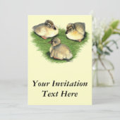 Welsh Harlequin Ducklings Einladung (Stehend Vorderseite)