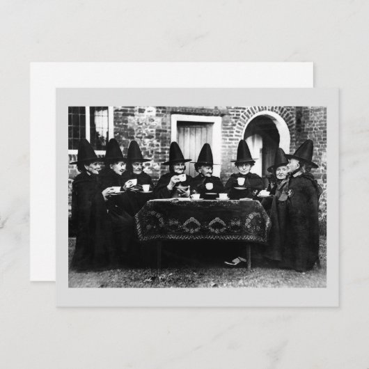 Welsh Hexen mit Tee-Krone-Teatime Einladung (Vorne/Hinten)