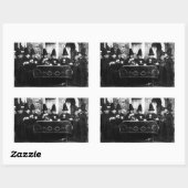 Welsh Hexen mit Tee-Krone-Teatime Rechteckiger Aufkleber (Blatt)