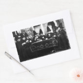 Welsh Hexen mit Tee-Krone-Teatime Rechteckiger Aufkleber (Umschlag)