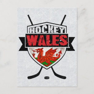 Welsh Ice Hockey Shield Wales Postkarte