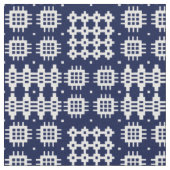 Welsh Imitate Tapestry White on Dark Blue Stoff (Nahaufnahme)