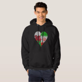 Welsh Iran Flag Herz Hoodie (Vorne ganz)