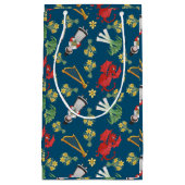 Welsh Kostüme und Embleme auf Blue Small Geschenkt Kleine Geschenktüte (Vorderseite)