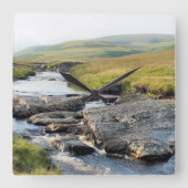 WELSH LANDSCAPE QUADRATISCHE WANDUHR (Vorderseite)