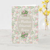 Welsh Language Hund Rose Grandeltern Day Card Karte (Gelbe Blume)