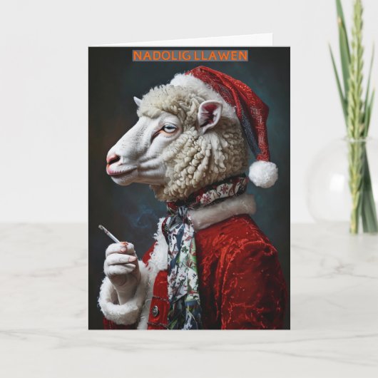 Welsh Merry Christmas Card Karte (Vorderseite)