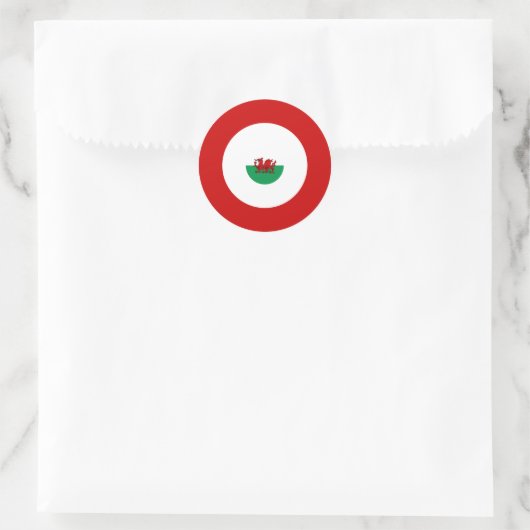 Welsh Mod Bullseye Round Sticker (Tasche)