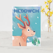 Welsh Peace zu Weihnachten mit Niedlichem Baby Dee Karte (Gelbe Blume)