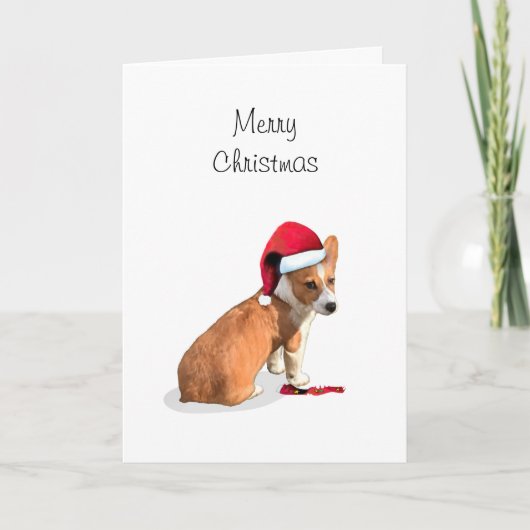 Welsh Pembroke Corgi Frohe Weihnachten (Vorderseite)