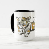 Welsh Pembroke Corgi Original Art Teachers Pet Tasse (Vorderseite Links)