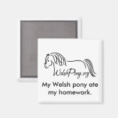 Welsh Pony & Cob Society of America Magnet (Vorderseite/Rückseite)
