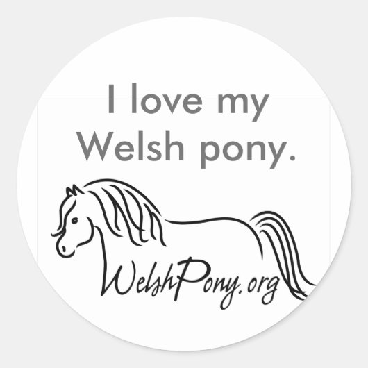 Welsh Pony & Cob Society Runder Aufkleber (Vorderseite)