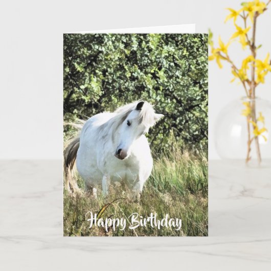 WELSH PONY KARTE (Gelbe Blume)