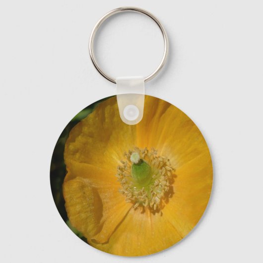 Welsh Poppy Macro Schlüsselanhänger (Vorderseite)