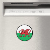 Welsh Quality Flag Circle Magnet (In Situ (Geschirrspüler))