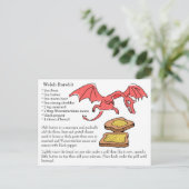 Welsh Rarebit Recipe Card Postkarte (Stehend Vorderseite)