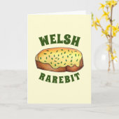 Welsh Rarebit Savory Cheese Toast British Food UK Karte (Gelbe Blume)