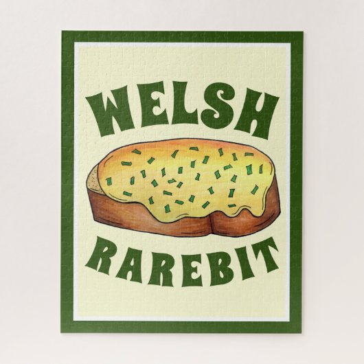Welsh Rarebit Savory Cheese Toast British Food UK Puzzle (Vertikal)