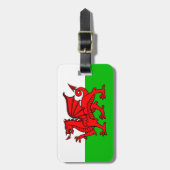 Welsh Red Dragon Wales Flag Gepäckanhänger (Vorderseite vertikal)