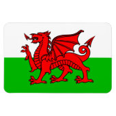 Welsh Red Dragon Wales Flag Magnet (Horizontal)