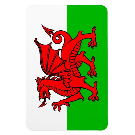 Welsh Red Dragon Wales Flag Magnet (Vertikal)