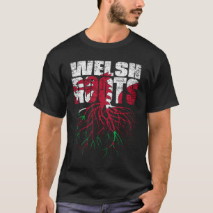 Welsh Roots Wales Heritage Flag T-Shirt