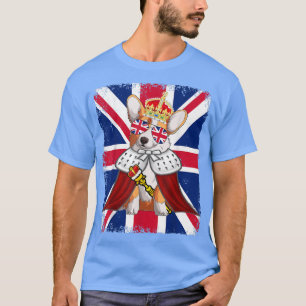 Welsh Royal Corgi United Kingdom Flag Union Jack S T-Shirt