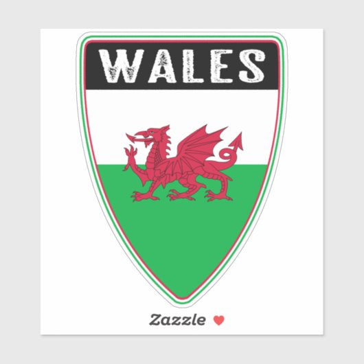 Welsh Shield Aufkleber (Blatt)