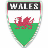 Welsh Shield Aufkleber (Vorderseite)