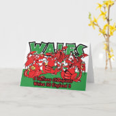 Welsh Six Nation Rugby Champions, W 30-3 E Karte (Gelbe Blume)
