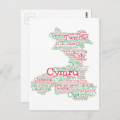 Welsh Slang Word Art Karte Postkarte (Vorne/Hinten)