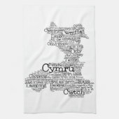 Welsh Slang Word Art Map Geschirrtuch (Vertikal)