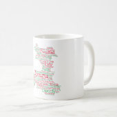 Welsh Slang Word Art Map Kaffee Tasse (VorderseiteRechts)