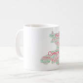 Welsh Slang Word Art Map Kaffee Tasse (Vorderseite Links)