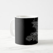 Welsh Slang Word Art Map Kaffee Tasse (Vorderseite Links)