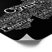 Welsh Slang Word Art Map Poster (Ecke)