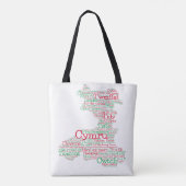 Welsh Slang Word Art Map Tote Bag Tasche (Rückseite)
