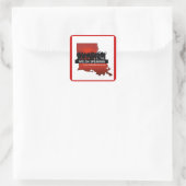 Welsh spricht "Logo-Aufkleber" Quadratischer Aufkleber (Tasche)