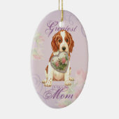 Welsh Springer Spanel Herz Mama Keramik Ornament (Rechts)