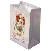 Welsh Springer Spanel Herz Mama Mittlere Geschenktüte (Rückseite Schrägansicht)