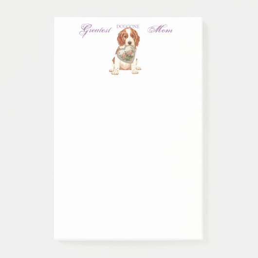 Welsh Springer Spanel Herz Mama Post-it Klebezettel (Vorderseite)